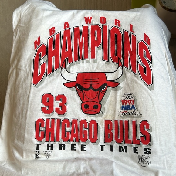 Vintage Chicago Bulls 1998 Championship T Shirt True Fan single stitch size L - Picture 7 of 7